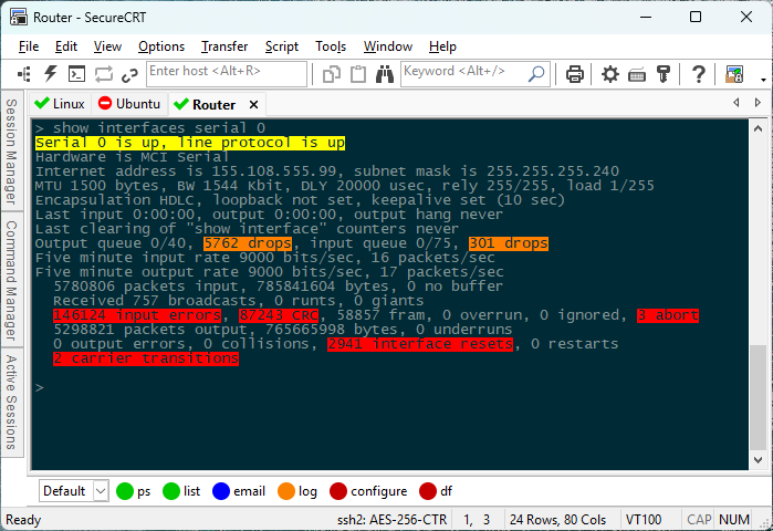 SecureCRT 关键词高亮功能
