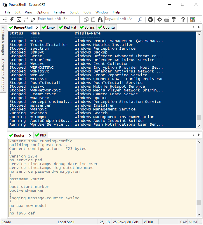 SecureCRT 选项卡式会话